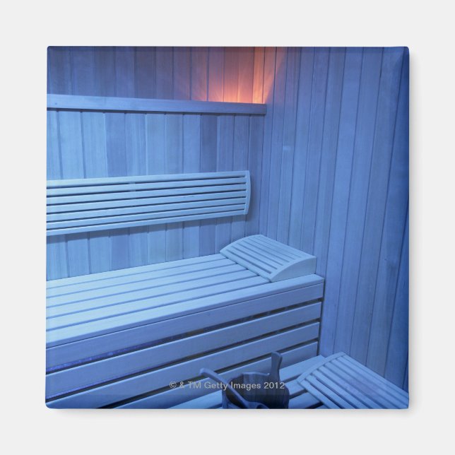 Aimant Un sauna bleu clair, Suède. (Devant)