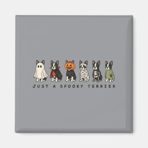 Aimant Un terrier effrayant Boston Terrier Halloween Chie
