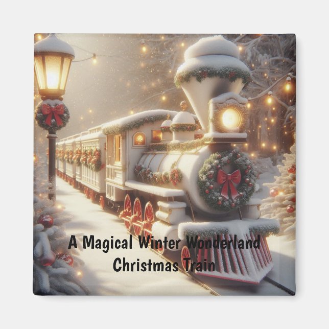 Aimant Un train de Noël magique pour Wonderland (Devant)
