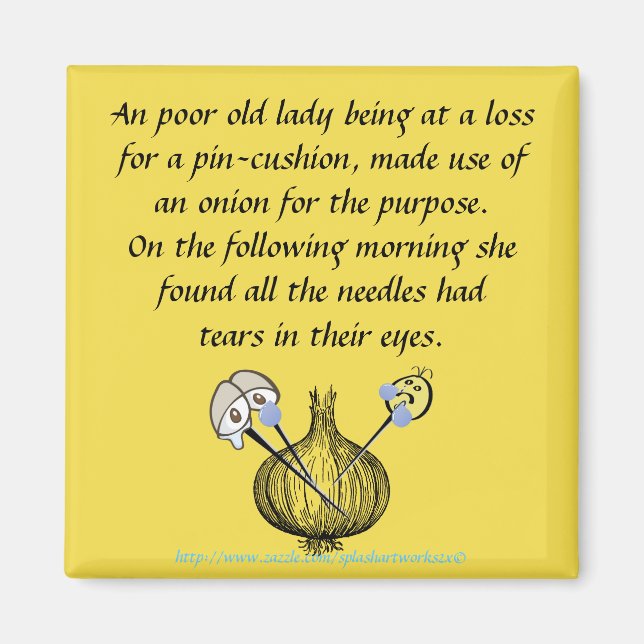 Aimant "Un triste fils à coudre" (Devant)