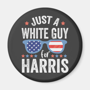 Aimant Un type blanc pour Harris soutient le président La