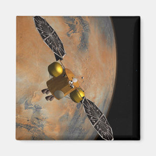 Aimant Un vaisseau Spacecraft Orbitant Mars.