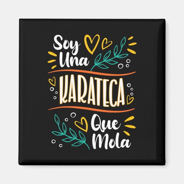 Aimant Una Karateca Que Mola Mujer Regalos De Karate (Devant)