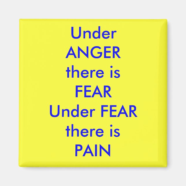 Aimant UnderANGERThere is peurUnderFEARThere isPAIN, U... (Devant)