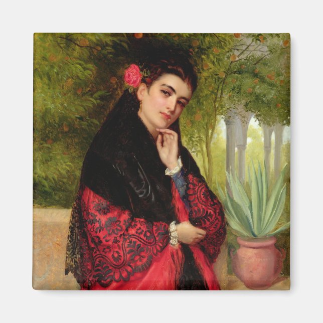 Aimant Une beauté espagnole, 1872 (huile sur toile) (Devant)