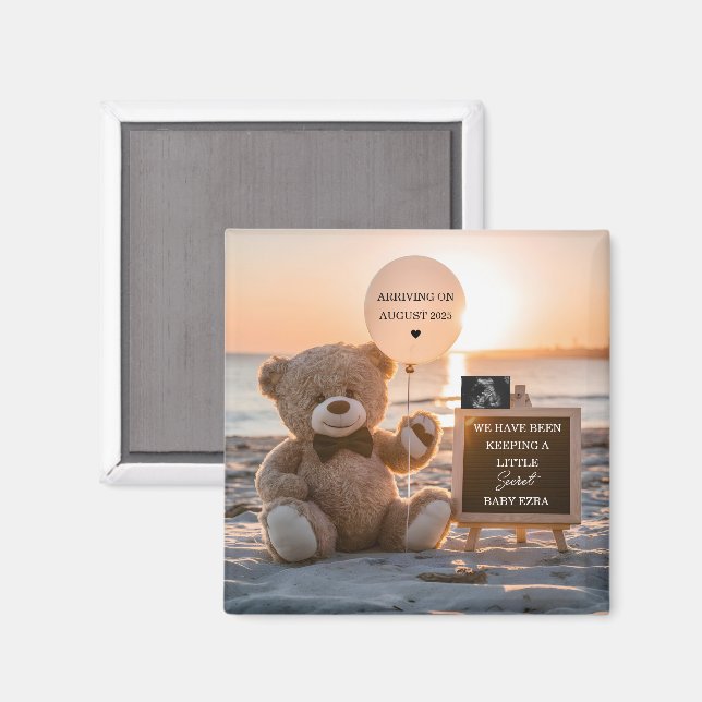 Aimant Une belle annonce de grossesse numérique sur la pl (Recto/Verso)