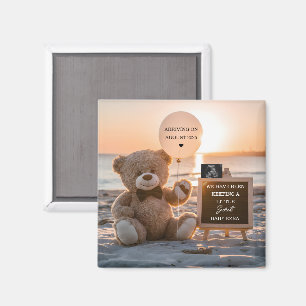 Aimant Une belle plage faire-part de grossesse numérique