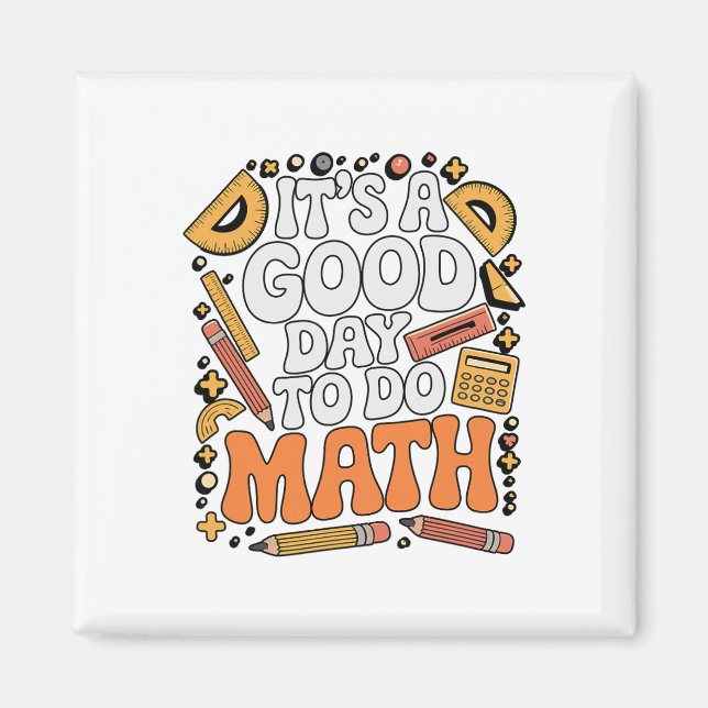 Aimant Une bonne journée pour faire des maths Professeur  (Devant)