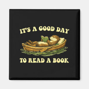 Aimant Une bonne journée pour lire un livre loutre de mer