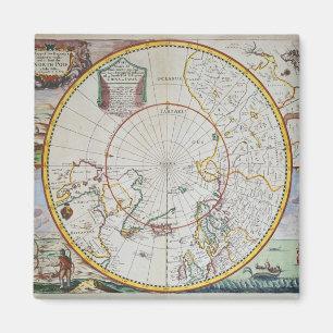 Aimant Une carte du Pôle Nord