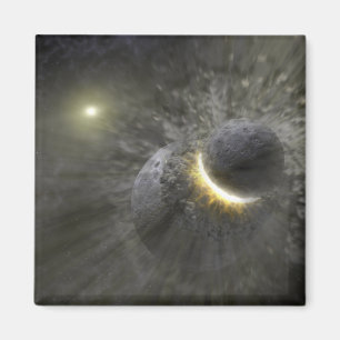 Aimant Une collision entre les objets massifs dans