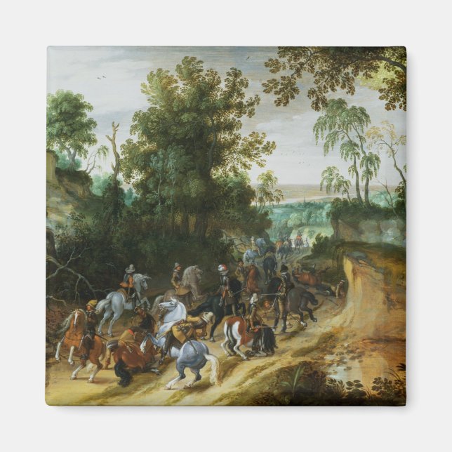 Aimant Une colonne de cavalerie prise en embuscade sur un (Devant)