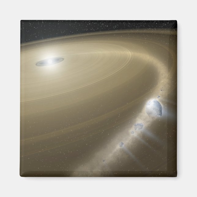 Aimant Une comète déchirée vers des schreds autour d'une  (Devant)