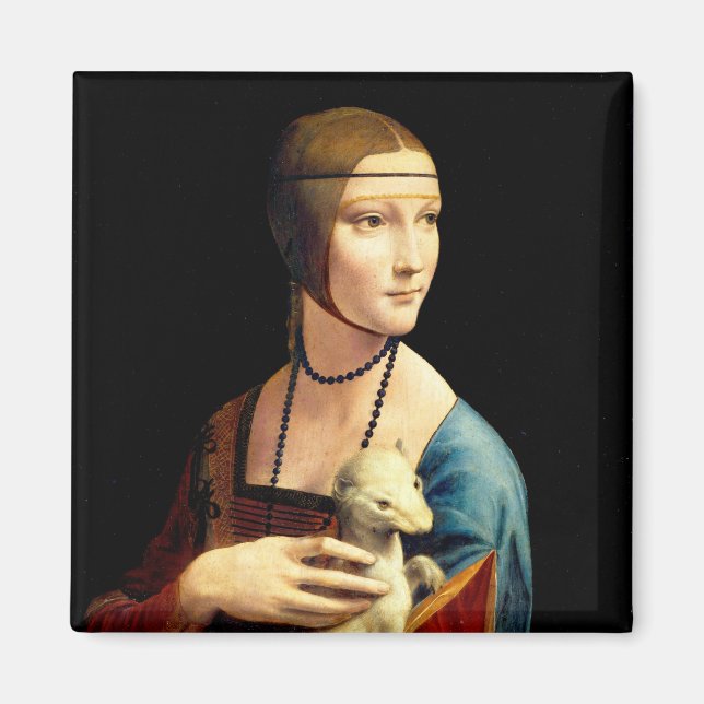 Aimant Une dame avec une mine par Leonardo Da Vinci (Devant)