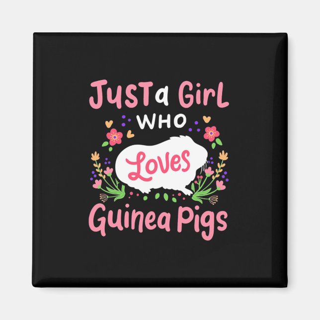 Aimant Une Dame qui aime les cochons de Guinée (Devant)