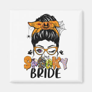 Aimant Une Éffrayante mariée Halloween Messy Bun Witchy M