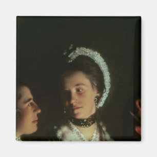 Aimant Une expérience sur un oiseau dans la pompe à air, 