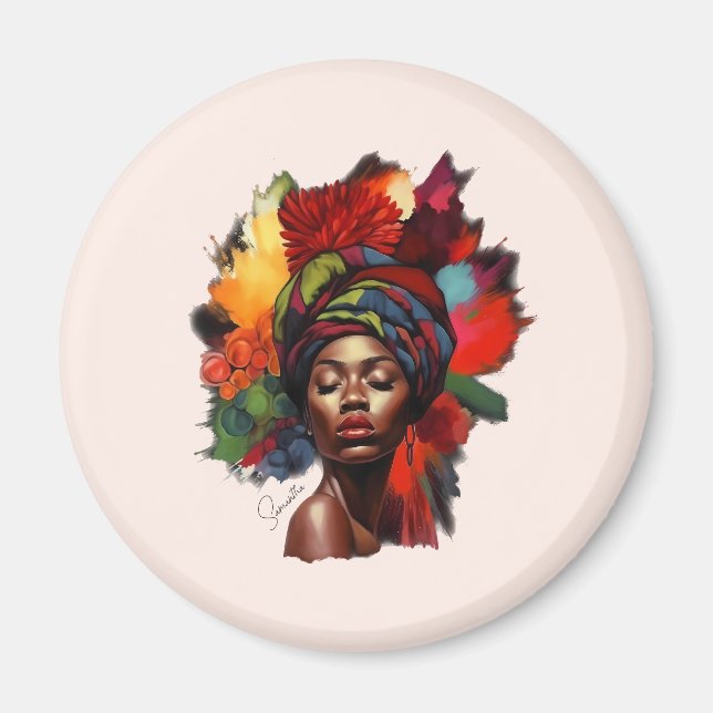 Aimant Une femme afro-américaine capable (Devant)