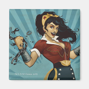 Aimant Une femme amazonienne unie Poster vintage