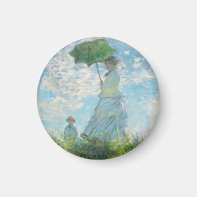 Aimant Une femme avec un parasol Claude Monet (Devant)