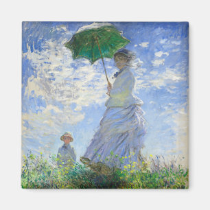 Aimant Une femme avec un parasol, Madame Monet et son fil