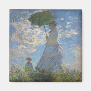 Aimant Une femme avec un parasol Paysage français