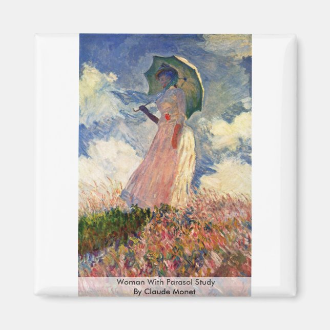Aimant Une Femme Avec Une Étude De Parasol Par Claude Mon (Devant)