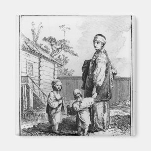 Aimant Une femme juive mariée et ses enfants