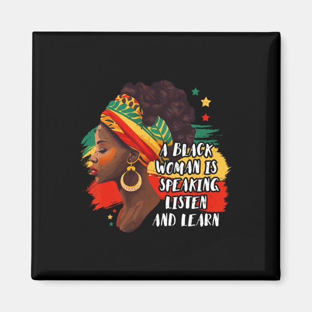 Aimant Une Femme Noire Parle Écouter Et Apprendre Melanin (Devant)