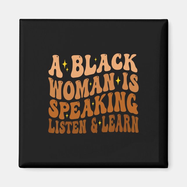 Aimant Une Femme Noire Parle Écouter Et Apprendre Pour Af (Devant)