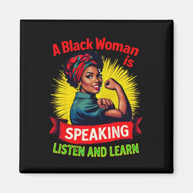 Aimant Une Femme Noire Parle Écouter Histoire Noire Lun (Devant)