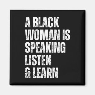 Aimant Une femme noire parle Écoutez et apprenez pour Afr