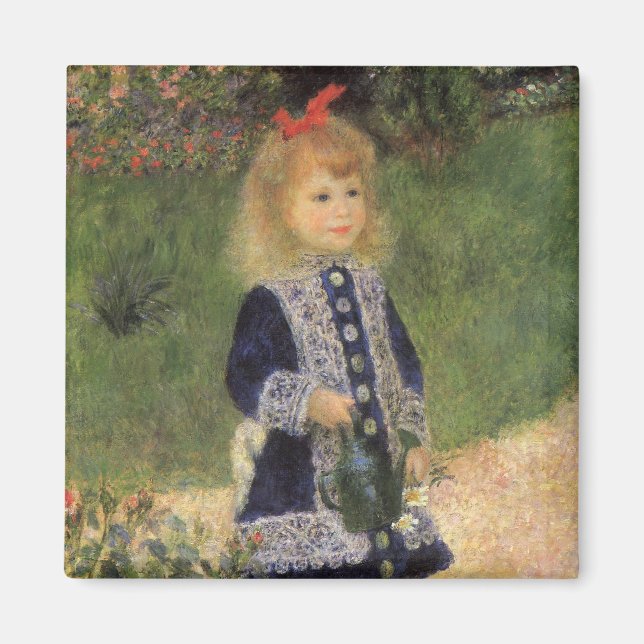Aimant Une fille à la canne d'arrosage par Pierre Renoir (Devant)