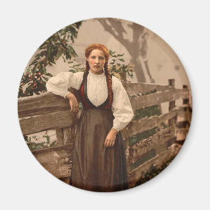 Aimant Une fille de Voss, Hardanger Fjord, Norvège