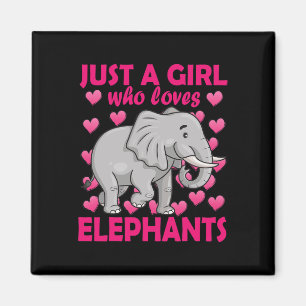 Aimant Une fille qui aime les éléphants Conservation des