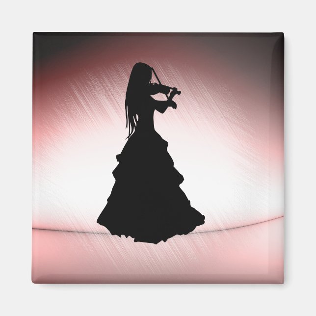 Aimant Une fille tzigane joue du violon (Devant)