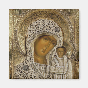 Aimant Une icône représentant la Vierge de Kazan