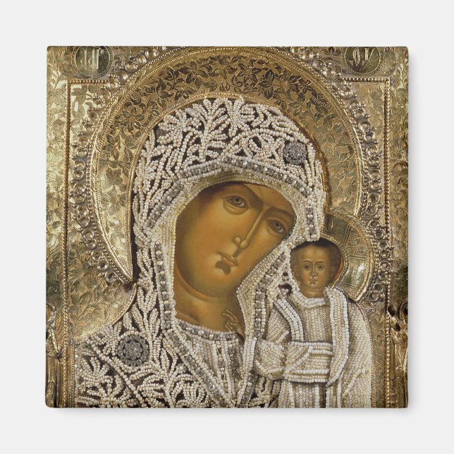 Aimant Une icône représentant la Vierge de Kazan (Devant)