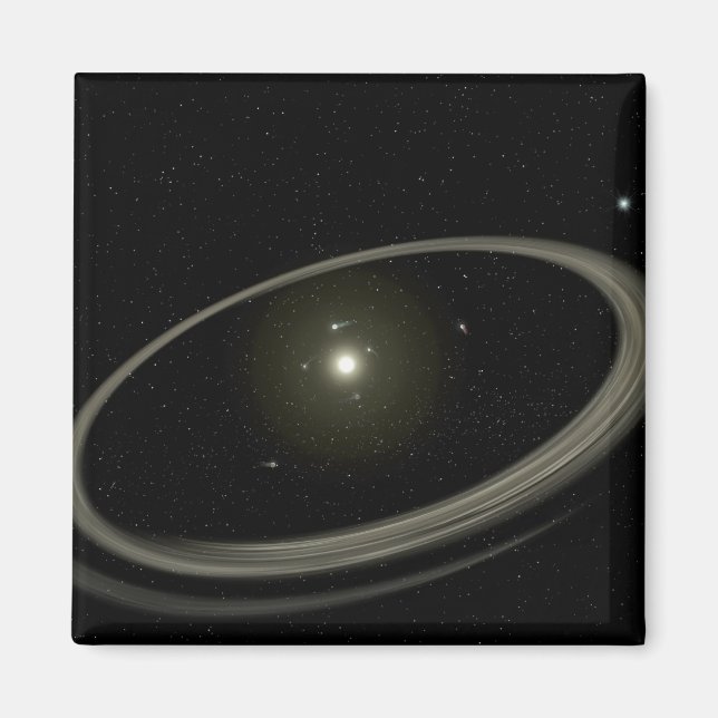 Aimant Une jeune étoile entourée de planètes de taille ré (Devant)