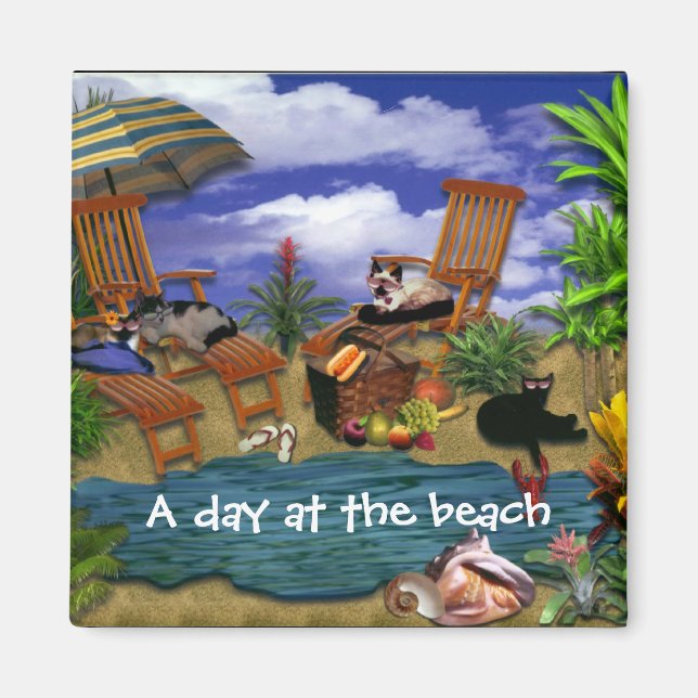 Aimant Une journée à la plage (Devant)