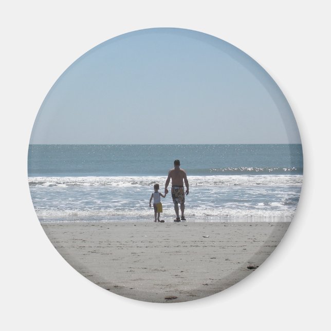 Aimant Une journée à la plage avec papa (Devant)