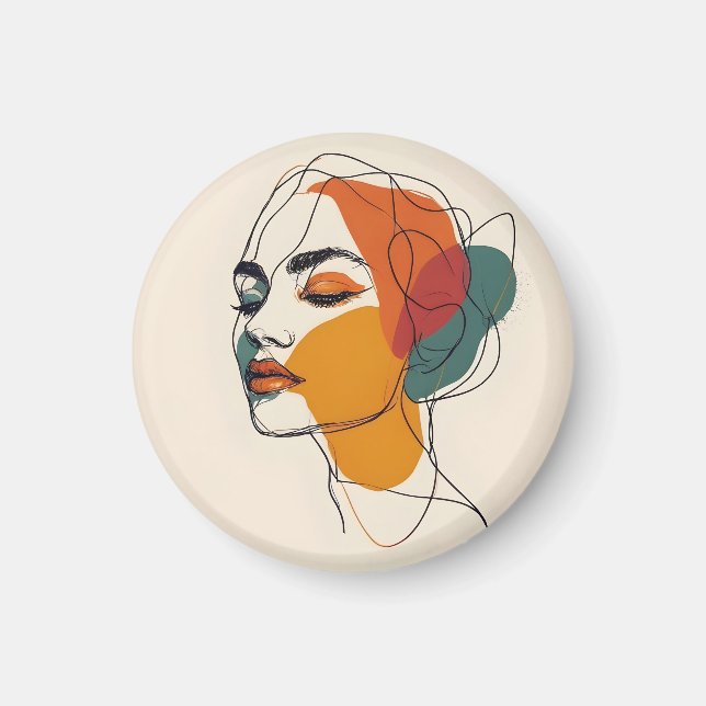 Aimant Une ligne d'art féminin (Devant)