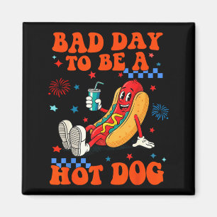 Aimant Une mauvaise journée pour être un hot dog drôle ho