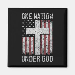 Aimant Une nation sous Dieu 4 juillet vintage patriotique