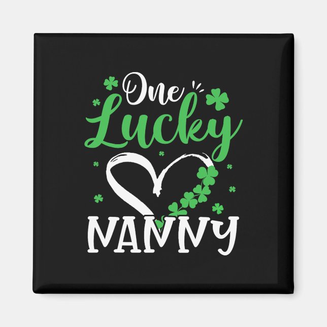 Aimant Une Nounou Chanceuse Saint-Patrick Jour de Shamro (Devant)