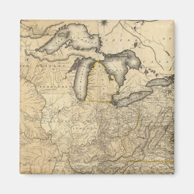 Aimant Une nouvelle carte correcte des Etats-Unis (Devant)