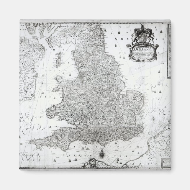 Aimant Une nouvelle carte du Royaume d'Angleterre (Devant)