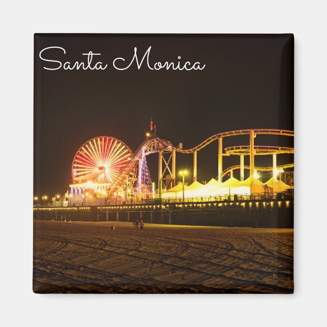 Aimant Une Nuit À Père Noël Monica California (Devant)