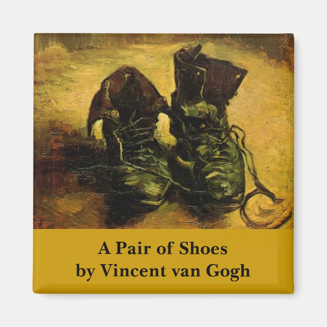 Aimant Une paire de chaussures de Vincent van Gogh (Devant)
