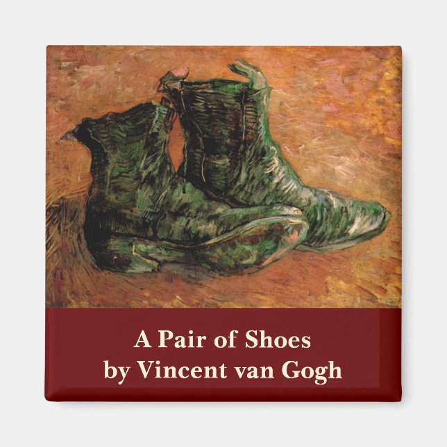 Aimant Une paire de chaussures de Vincent van Gogh (Devant)